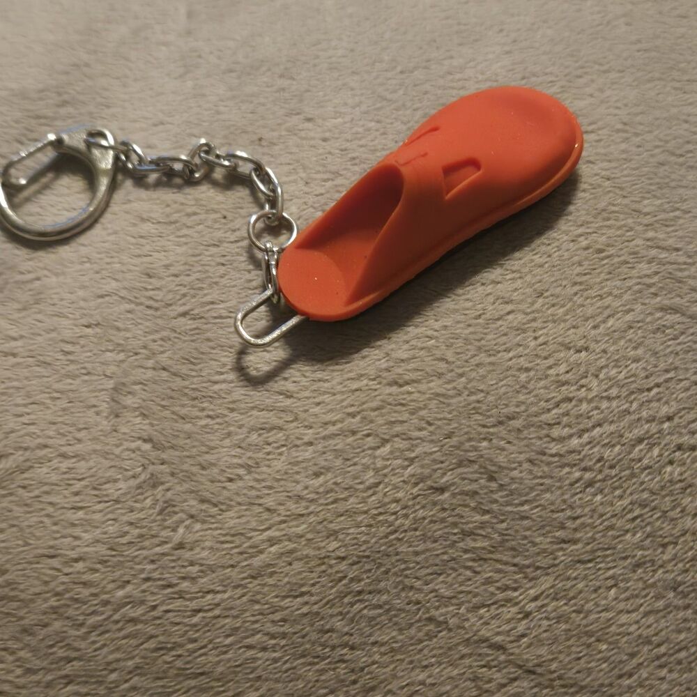 Alegria Shoes Keychain Rubber Metal Chain/Hook 5" Red